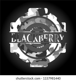 Blackberry on grey camo pattern