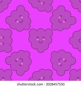 Blackberry pattern. Vector illustration in a flat style