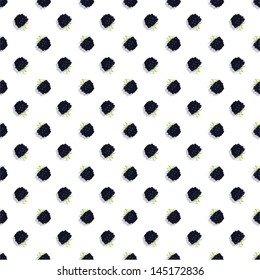 Blackberry Seamless Pattern - Vector EPS10