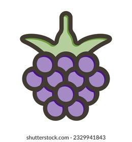 Blackberry Thick Line Filled Colors For Personal And Commercial Use.
