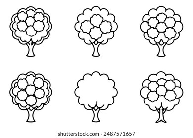 Diseño de modelo de borrador de arte de línea Blackberry Tree