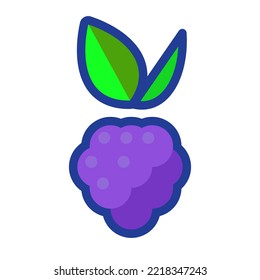 Blackberry-Vektorsymbol, minimalistisches Logo-Design