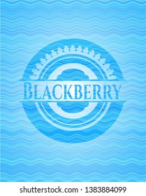 Blackberry water representation style emblem. Vector Illustration. Detailed.