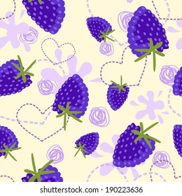 blackberry yogurt seamless patterns