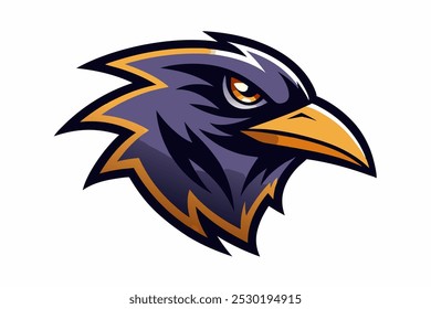 Blackbird head mascot logo design vector