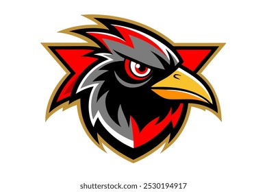 Blackbird head mascot logo design vector