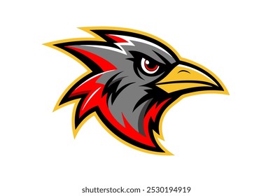 Blackbird head mascot logo design vector