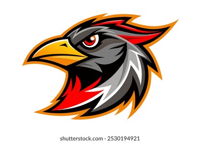 Blackbird head mascot logo design vector