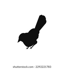 Blackbird silhouette vector on a white background