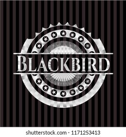 Blackbird silvery shiny emblem