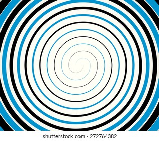 Black-blue duotone spiral  element, background.