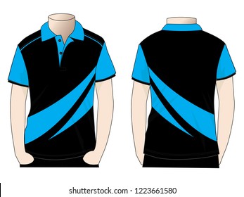 Blackblue Short Sleeve Polo Shirt Design Stock Vector (Royalty Free ...