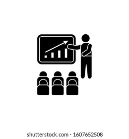 Blackboard analysis training icon. Simple business indoctrination icons for ui and ux, website or mobile application