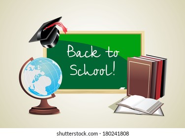 Blackboard. Back to school.