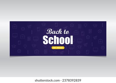blackboard back to school banner vector template
