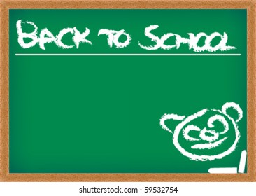Blackboard with Back to School Sign