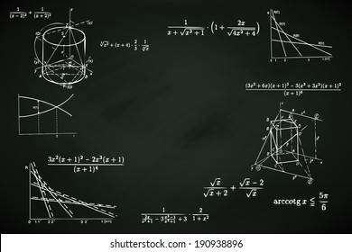 blackboard background with mathematics writings vector