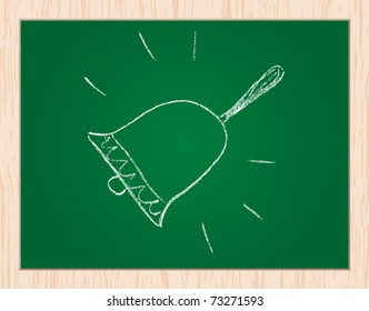 blackboard with bell