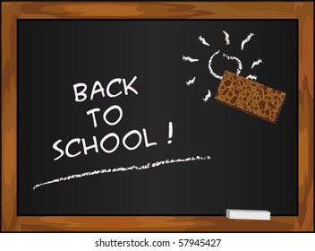 blackboard black - back to school chalkboard vector
