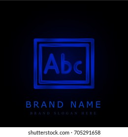 Blackboard blue chromium metallic logo