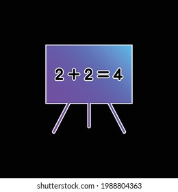 Blackboard blue gradient vector icon