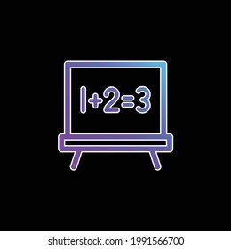 blauer Farbverlauf-Vektorsymbol in Blackboard