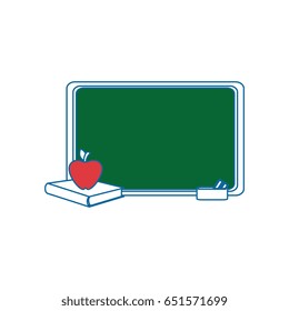 Blackboard with books