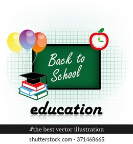blackboard, books, cap
