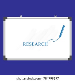 Blackboard. Business illustrations with the description:research