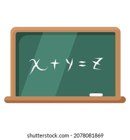 blackboard and chalk cartoon vector object
