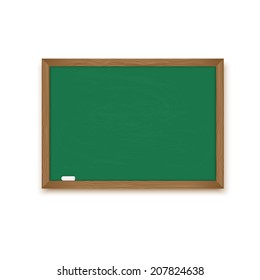 Blackboard and chalk isolated on a white background