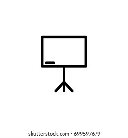 blackboard with chalk line black icon
