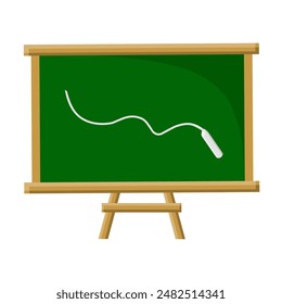 Blackboard with chalk strokes, school chalkboard, school supplies vector 