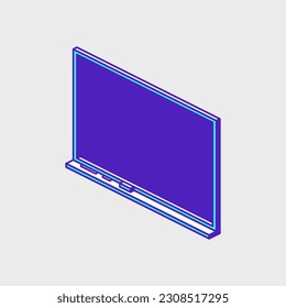 blackboard chalkboard isometric vector illustration