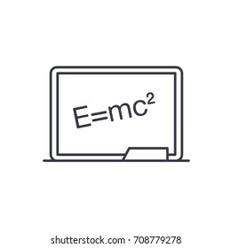 Blackboard, chalkboard thin line icon. Linear vector illustration. Pictogram isolated on white background