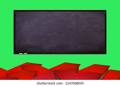 The blackboard in a class of a school