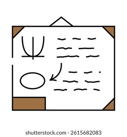blackboard of classroom line icon vector. blackboard of classroom sign. isolated symbol illustration
