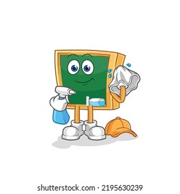 the blackboard cleaner vector. cartoon character