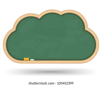 Blackboard cloud, vector eps10 illustration