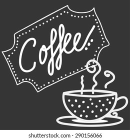 Blackboard coffee vector