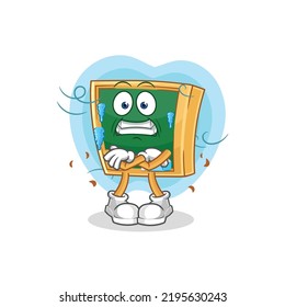 la ilustración fría de la pizarra. vector de caracteres