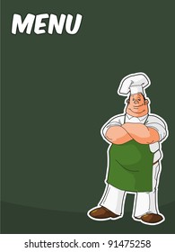 Blackboard with Cook or Chef