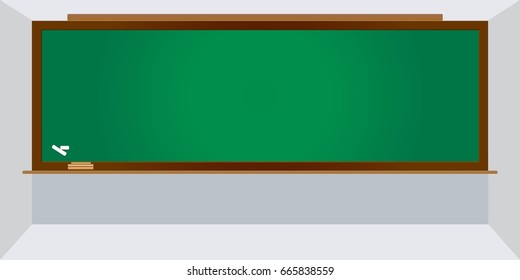 Blackboard with copy space for add text message. Vector illustration.