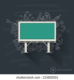 Blackboard design on blackboard background,clean vector