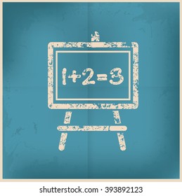 Blackboard design on old paper background, vector