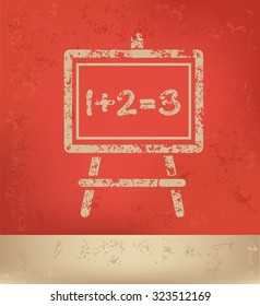 Blackboard design on red background,poster grunge design