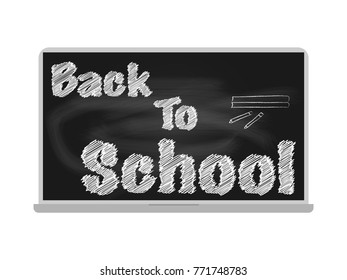 Blackboard desktop background. Back to school for student. Concept for studies. 