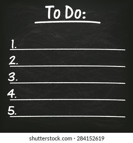 Blackboard with to do list. Eps 10 vector file.