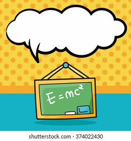 blackboard doodle, speech bubble