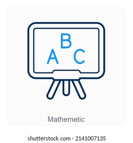 Blackboard And English Class Icon Concept